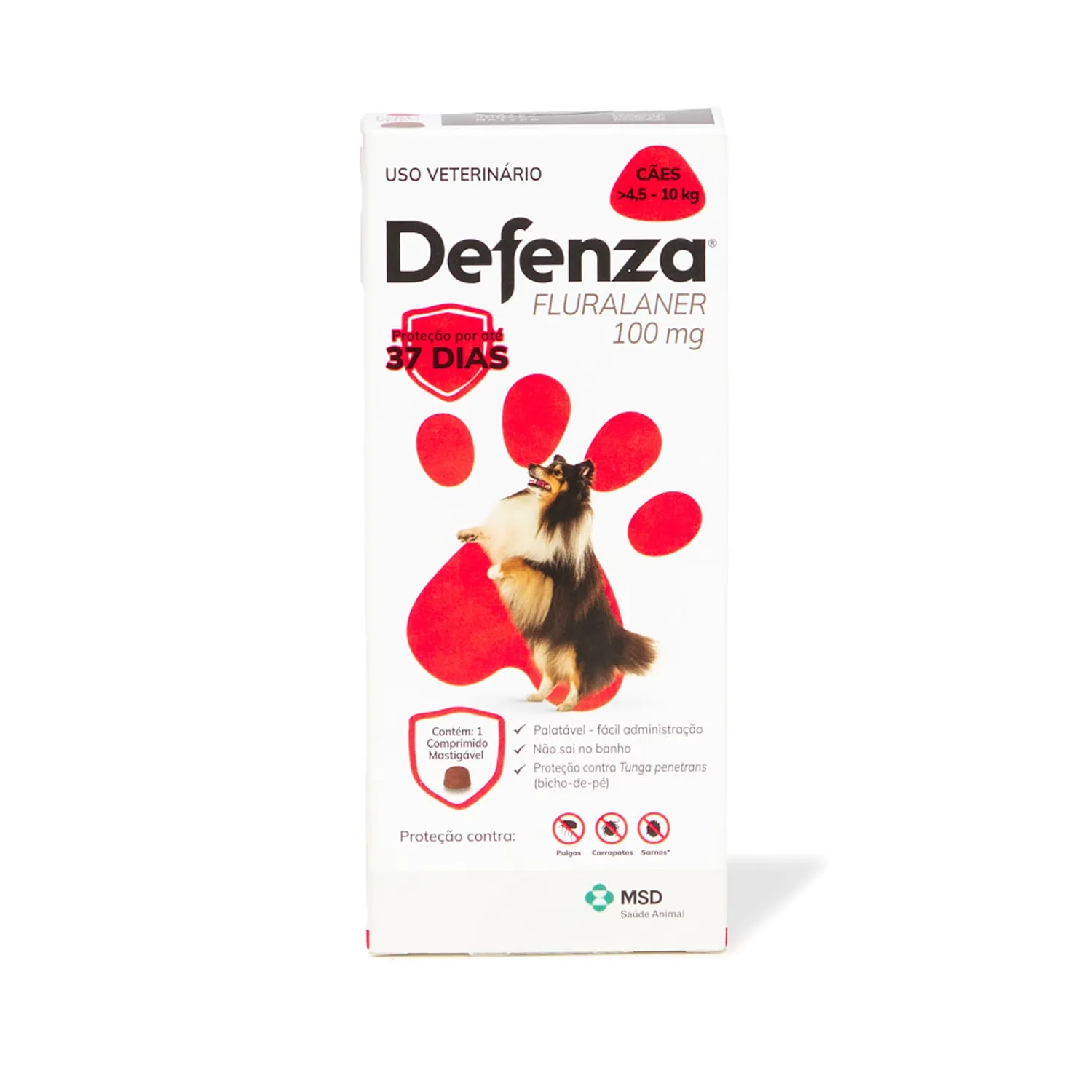 Defenza Antipulgas e Carrapatos para Cães > 4,5 a 10kg